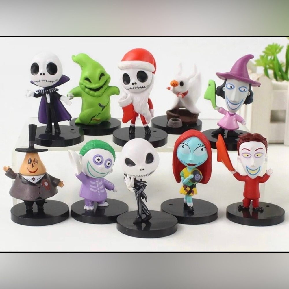 the nightmare before christmas action figures 10 pieces NEW jack skellin…